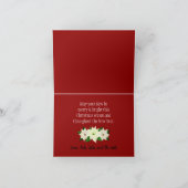 ホワイトポインセティアスホリデイ カード (内部)