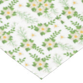 ホワイトポインセティアス緑葉のクリスマス テーブルクロス (アングル)