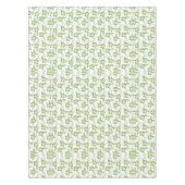 ホワイトポインセティアス緑葉のクリスマス テーブルクロス (正面)