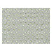 ホワイトポインセティアス葉グリーンクリスマスオングレー テーブルクロス (正面(横))