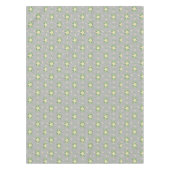 ホワイトポインセティアス葉グリーンクリスマスオングレー テーブルクロス (正面)