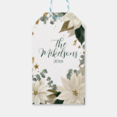 ホワイトポインセティアホリデーパーティー ギフトタグ (裏面)