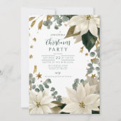 ホワイトポインセティアホリデーパーティー 招待状 (正面)