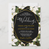 ホワイトポインセティア結婚式招待状 招待状 (正面)