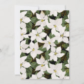 ホワイトポインセティア結婚式招待状 招待状 (裏面)