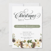 ホワイトポインセティシアクリスマスパーティー 招待状 (正面)