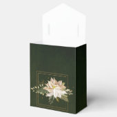 ホワイトポインセテフェイクィアと金ゴールドグリッター葉の フェイバーボックス (オープン)