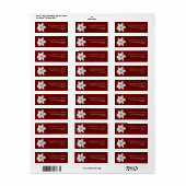 ホワイトポイントゼッタクリスマス差出人住所ラベル ラベル (フルシート)