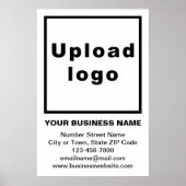 ホワイトポスターにビジネスブランド ポスター (正面)