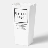 ホワイトポップコーンボックスのビジネスブランド フェイバーボックス (正面)