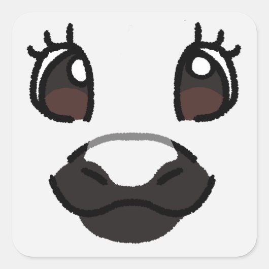 ホワイトポニー スクエアシール (正面)