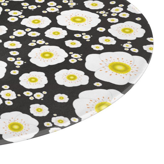 ホワイトポピーのガラス切り板（5サイズ） カッティングボード (角)