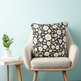ホワイトポピーズスクエア装飾用クッション クッション