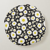 ホワイトポピーズラウンド装飾用クッション ラウンドクッション (裏面)