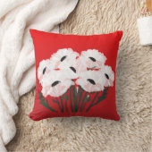 ホワイトポピー クッション (ブランケット)