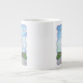 ホワイトポメラニア犬ギフト&アクセサリー ジャンボコーヒーマグカップ (正面)