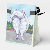 ホワイトポメラニア犬ギフト&アクセサリー フェイバーボックス (裏面サイド)