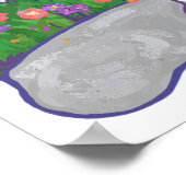 ホワイトポメラニア犬ギフト&アクセサリー ポスター (角)