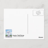 ホワイトポメラニア犬ギフト&アクセサリー ポストカード (裏面)