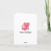 ホワイトポメラニア犬バレンタインデー シーズンカード (裏面)