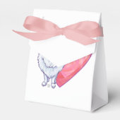 ホワイトポメラニア犬バレンタインデー フェイバーボックス (正面サイド)