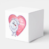 ホワイトポメラニア犬バレンタインデー フェイバーボックス (裏面サイド)