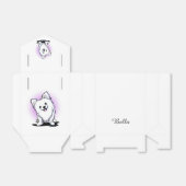 ホワイトポメラニア犬パーティーフェイバーバッグ フェイバーボックス (折り畳みなし)