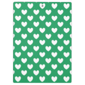 ホワイトポルカハートオンケリーグリーン クリップボード (裏面)