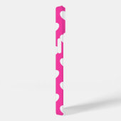 ホワイトポルカハートオン明るい赤紫色ピンク Case-Mate iPhoneケース (裏面 / 右)