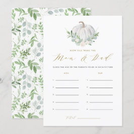 ホワイトポンプキン ママとパパはおいくつ？ゲーム 招待状