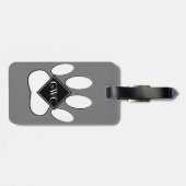 ホワイトポープリントカスタムモノグラムグレー ラゲッジタグ (裏面横)