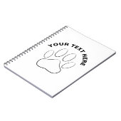 ホワイトポープリントカスタム文字 ノートブック (左側)