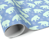 ホワイトポーラベアオンブルーすべての行事 ラッピングペーパー (ロールコーナー)