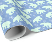 ホワイトポーラベアオンブルーすべての行事 ラッピングペーパー (ロールコーナー)