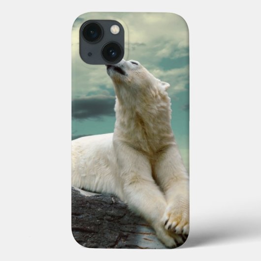 ホワイトポーラベアハンターの岩 Case-Mate iPhoneケース (裏面)