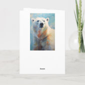 ホワイトポーラベアポートレートイントーンクール カード (裏面)