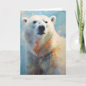 ホワイトポーラベアポートレートイントーンクール カード (正面)