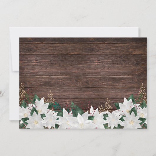 ホワイトポ素朴インシエッタフェスティバルクリスマスパーティー 招待状 (裏面)