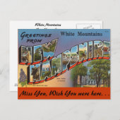 ホワイトマウンテンからの挨拶 ポストカード (正面/裏面)