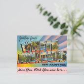 ホワイトマウンテンからの挨拶 ポストカード (スタンド正面)