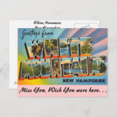 ホワイトマウンテンからの挨拶 ポストカード (正面/裏面)