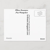 ホワイトマウンテンからの挨拶 ポストカード (裏面)