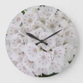 ホワイトマウンテンかわいらしローレルフローラウォールクロック ラージ壁時計 (正面)