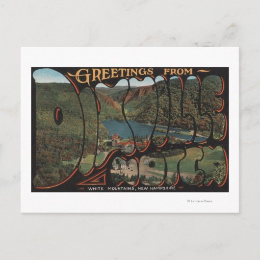 ホワイトマウンテンズニューハンプシャー – ディックスビル ポストカード (正面)