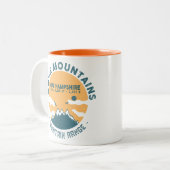 ホワイトマウンテンズニューハンプシャー – レトロヴィンテージ ツートーンマグカップ (正面左)