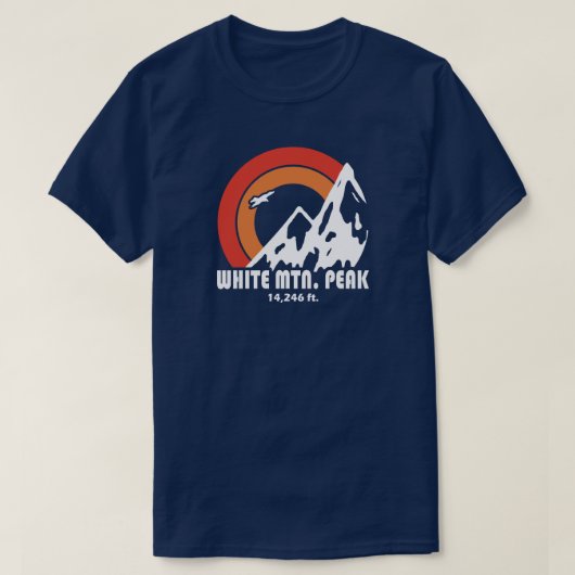 ホワイトマウンテンピークカリフォルニアサンイーグル Tシャツ (デザイン正面)