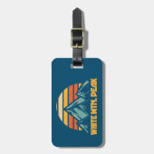 ホワイトマウンテンピークカリフォルニアレトロターコイズ ラゲッジタグ (正面縦)