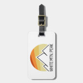 ホワイトマウンテンピークカリフォルニアレトロ ラゲッジタグ (正面縦)