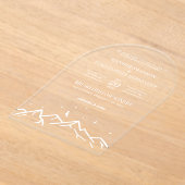 ホワイトマウンテン アクリル招待状 (レイダウン)