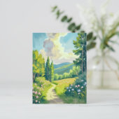 ホワイトマウンテン | ニューハンプシャー絵を描ランドスケーズ ポストカード (スタンド正面)